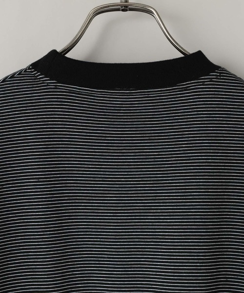 LOWRYS FARM（ローリーズファーム）の「【LFM(U)】ミジンボーダーＴＥＥ　1023540（Tシャツ/カットソー・メンズ・ブラック/グレー/ブルー・MEDIUM/LARGE）」の8枚目の写真
