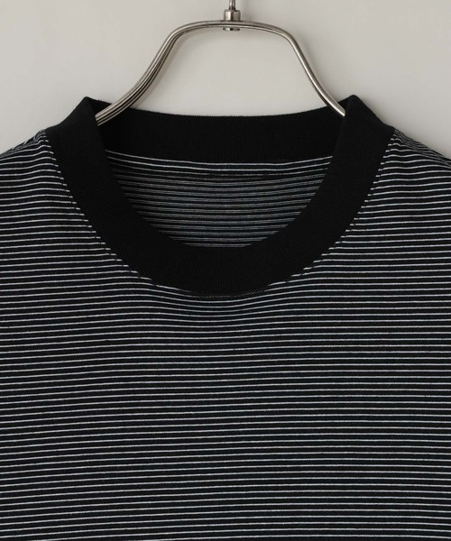 LOWRYS FARM（ローリーズファーム）の「【LFM(U)】ミジンボーダーＴＥＥ　1023540（Tシャツ/カットソー・メンズ・ブラック/グレー/ブルー・MEDIUM/LARGE）」の5枚目の写真