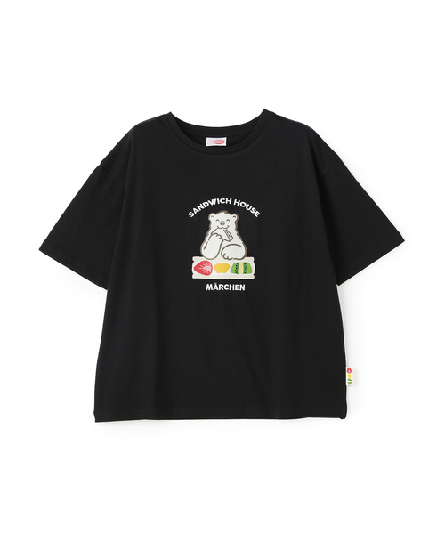 cross marche(クロスマルシェ)の「【サンドイッチハウスメルヘン】サガラ刺繍メルるん♪半袖Tシャツ(Tシャツ/カットソー・レディース・ブラック/ブラウン/サックスブルー・L/M/LL)」の15枚目の写真