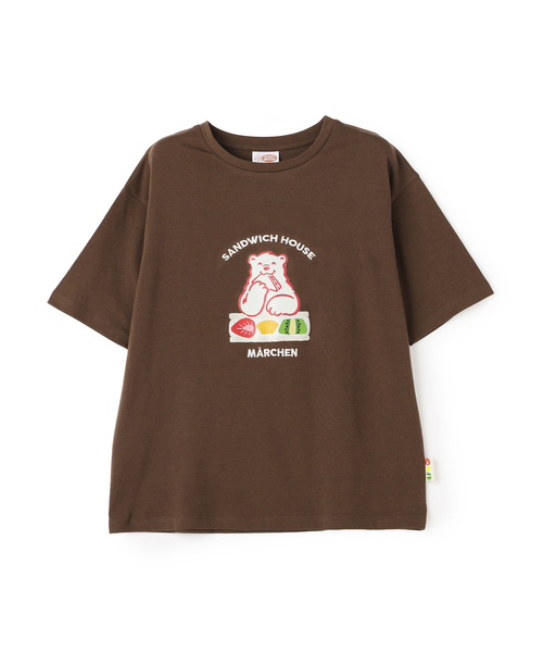 cross marche(クロスマルシェ)の「【サンドイッチハウスメルヘン】サガラ刺繍メルるん♪半袖Tシャツ(Tシャツ/カットソー・レディース・ブラック/ブラウン/サックスブルー・L/M/LL)」の16枚目の写真