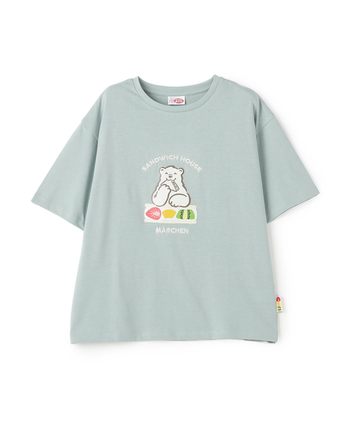 cross marche(クロスマルシェ)の「【サンドイッチハウスメルヘン】サガラ刺繍メルるん♪半袖Tシャツ(Tシャツ/カットソー・レディース・ブラック/ブラウン/サックスブルー・L/M/LL)」の19枚目の写真