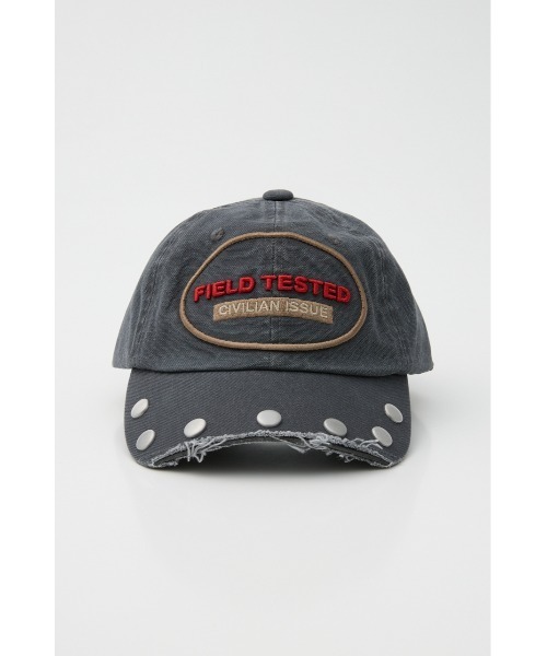 SLY（スライ）の「BIG STUDS CAP ビッグスタッズキャップ（キャップ・レディース・ライトブラック/マルチ・FREE）」の5枚目の写真