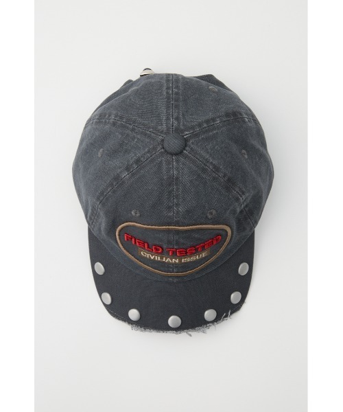 SLY（スライ）の「BIG STUDS CAP ビッグスタッズキャップ（キャップ・レディース・ライトブラック/マルチ・FREE）」の6枚目の写真