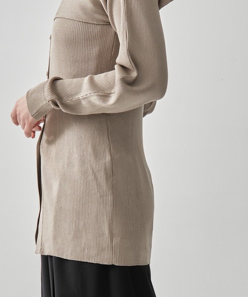 TAN（タン）の「[TAN/タン]2-PIECE RIBBED CARDIGAN（ポロシャツ・レディース・ブラック・FREE）」の20枚目の写真