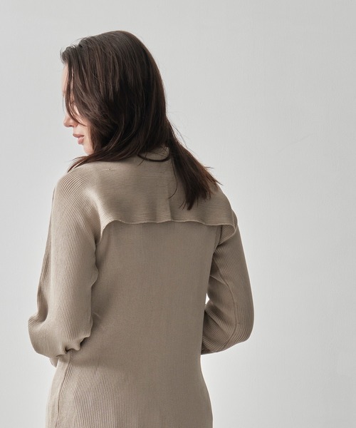 TAN（タン）の「[TAN/タン]2-PIECE RIBBED CARDIGAN（ポロシャツ・レディース・ブラック・FREE）」の16枚目の写真
