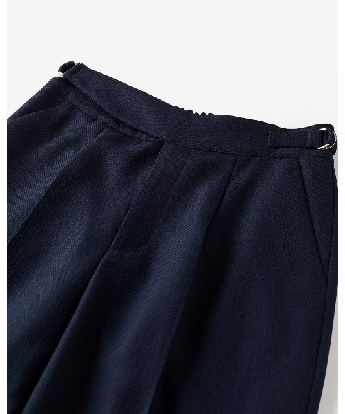 DoCLASSE（ ドゥクラッセ）の「ブッチャー織り・タックワイドパンツ（その他パンツ・レディース・ダークネイビー/ブラウン・11/9）」の9枚目の写真