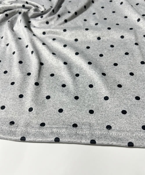 Pittok(ピットク)の「ドット柄ショートスリーブ 半袖Tシャツ(Tシャツ/カットソー・レディース・グレー/ブラック/ホワイト・MEDIUM)」の9枚目の写真
