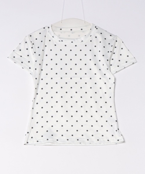 Pittok(ピットク)の「ドット柄ショートスリーブ 半袖Tシャツ(Tシャツ/カットソー・レディース・グレー/ブラック/ホワイト・MEDIUM)」の12枚目の写真