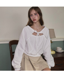 Two-way Bolero Sweatshirt [White]