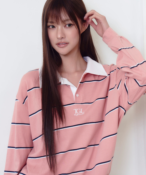 THE GREEN LAB（ザグリーンラボ）の「ピンストライプラグビーTシャツ[メランジグレー]（スウェット・レディース・その他・FREE）」の21枚目の写真