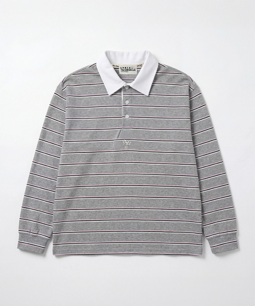 THE GREEN LAB（ザグリーンラボ）の「ピンストライプラグビーTシャツ[メランジグレー]（スウェット・レディース・その他・FREE）」の10枚目の写真