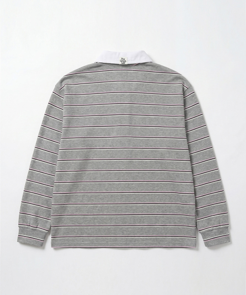 THE GREEN LAB（ザグリーンラボ）の「ピンストライプラグビーTシャツ[メランジグレー]（スウェット・レディース・その他・FREE）」の11枚目の写真