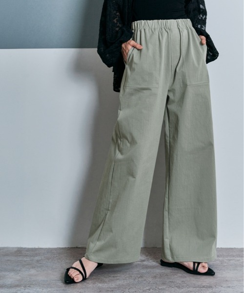 W:Huku(フーク)の「シャーリングベイカーパンツ(その他パンツ・レディース・ブラック/アッシュグレー・L/M)」の2枚目の写真