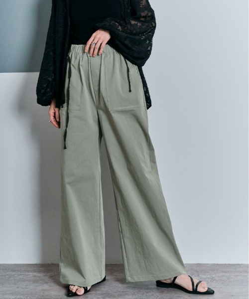 W:Huku(フーク)の「シャーリングベイカーパンツ(その他パンツ・レディース・ブラック/アッシュグレー・L/M)」の3枚目の写真