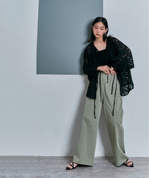 W:Huku(フーク)の「シャーリングベイカーパンツ(その他パンツ・レディース・ブラック/アッシュグレー・L/M)」の6枚目の写真