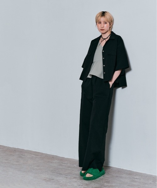 W:Huku(フーク)の「シャーリングベイカーパンツ(その他パンツ・レディース・ブラック/アッシュグレー・L/M)」の9枚目の写真