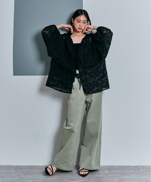 W:Huku(フーク)の「シャーリングベイカーパンツ(その他パンツ・レディース・ブラック/アッシュグレー・L/M)」の11枚目の写真