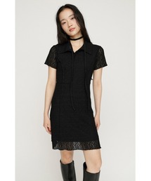 CUT JQ SHORT OP カットジャガードショートワンピ 夏服 秋服