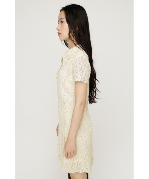 SLY（スライ）の「CUT JQ SHORT OP カットジャガードショートワンピ 夏服 秋服（ワンピース・レディース・アイボリー/ブラウン/ブラック・2/1）」の20枚目の写真