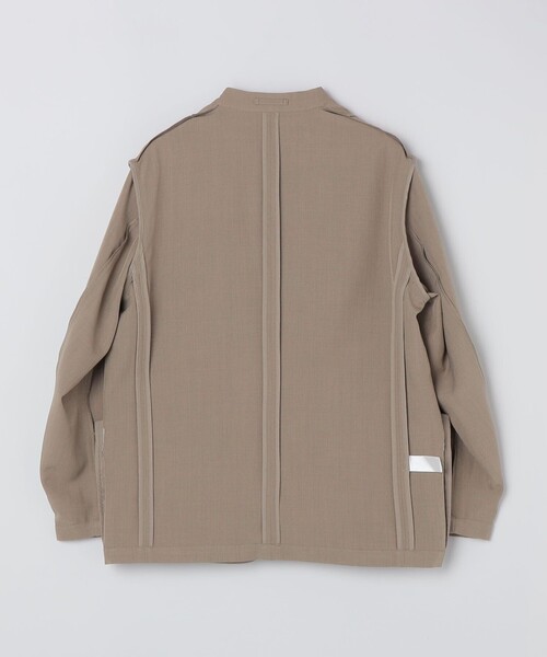 SHIPS Colors（シップス カラーズ）の「SHIPS Colors:〈吸水速乾・洗濯機可能〉2WAY ストレッチ ノーカラー ジャケット◇（ノーカラージャケット・メンズ・ベージュ/ダークブルー・MEDIUM/LARGE/X-LARGE）」の7枚目の写真