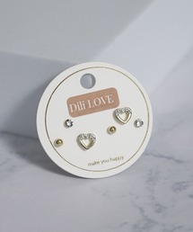 Meing 6点セット ラインストーン ピアス