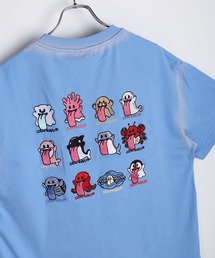 GRAF&WU グラフアンドウー 12ベロ ゴーストキャラクター 刺繍 オーバーサイズ 半袖Tシャツ 海洋生物 メンタルヘルス