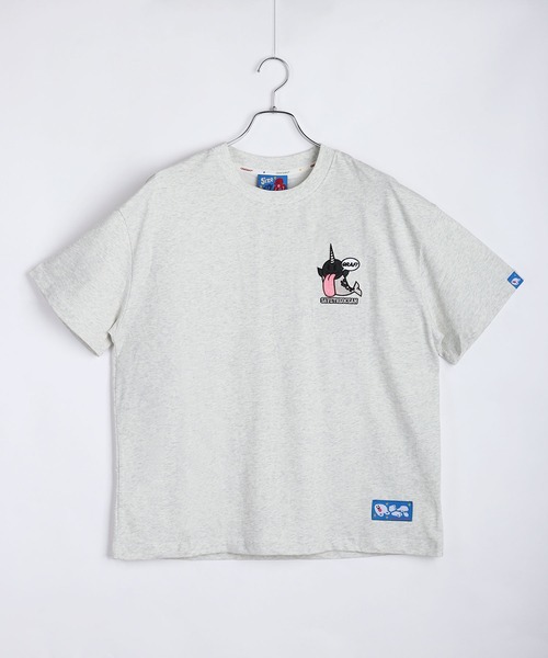 GRAF&WU（グラフアンドユー）の「GRAF&WU グラフアンドウー 12ベロ ゴーストキャラクター 刺繍 オーバーサイズ 半袖Tシャツ 海洋生物 メンタルヘルス（Tシャツ/カットソー・メンズ・ホワイト/ブラック/サックスブルー/オートミール/ブラック系その他・M/L/XL）」の21枚目の写真