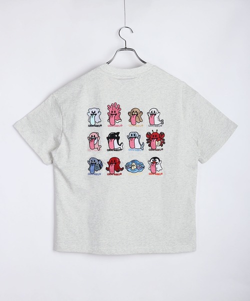GRAF&WU（グラフアンドユー）の「GRAF&WU グラフアンドウー 12ベロ ゴーストキャラクター 刺繍 オーバーサイズ 半袖Tシャツ 海洋生物 メンタルヘルス（Tシャツ/カットソー・メンズ・ホワイト/ブラック/サックスブルー/オートミール/ブラック系その他・M/L/XL）」の22枚目の写真