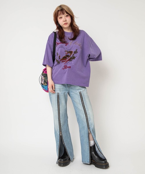 RNA(アールエヌエー)の「M2742 タイガーピグメントT(Tシャツ/カットソー・レディース・スミクロ/ピンク/パープル・MEDIUM)」の10枚目の写真
