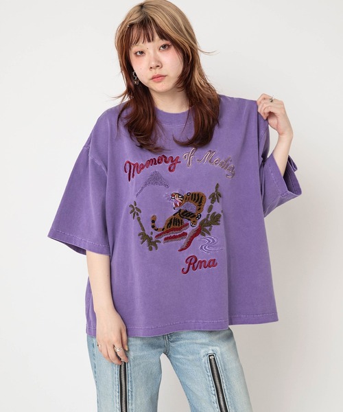 RNA(アールエヌエー)の「M2742 タイガーピグメントT(Tシャツ/カットソー・レディース・スミクロ/ピンク/パープル・MEDIUM)」の5枚目の写真