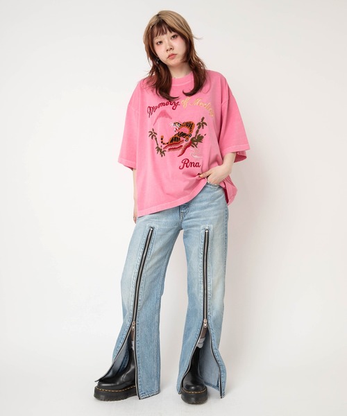RNA(アールエヌエー)の「M2742 タイガーピグメントT(Tシャツ/カットソー・レディース・スミクロ/ピンク/パープル・MEDIUM)」の13枚目の写真