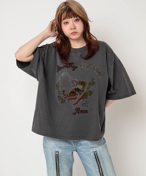 RNA(アールエヌエー)の「M2742 タイガーピグメントT(Tシャツ/カットソー・レディース・スミクロ/ピンク/パープル・MEDIUM)」の4枚目の写真