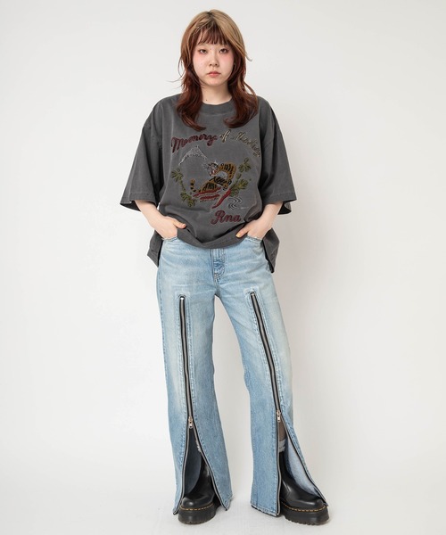 RNA(アールエヌエー)の「M2742 タイガーピグメントT(Tシャツ/カットソー・レディース・スミクロ/ピンク/パープル・MEDIUM)」の9枚目の写真