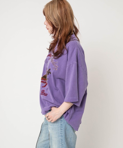 RNA(アールエヌエー)の「M2742 タイガーピグメントT(Tシャツ/カットソー・レディース・スミクロ/ピンク/パープル・MEDIUM)」の6枚目の写真