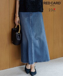 ストレッチ デニムフレアスカート