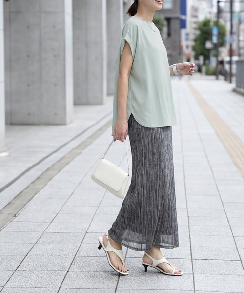STYLE DELI(スタイルデリ)の「【selection】極みのサラサラ涼しいブラウス(Tシャツ/カットソー・レディース・ブラック/ミント/ホワイト・FREE)」の12枚目の写真