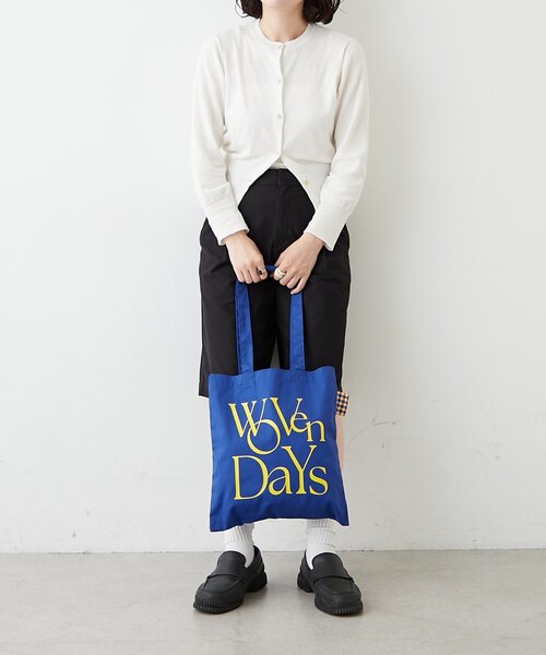 BIRTHDAY BAR（バースデイバー）の「WOVEN DAYS Logo Tote Bag ロゴトート（トートバッグ・レディース・オレンジ/ブルー・0）」の7枚目の写真