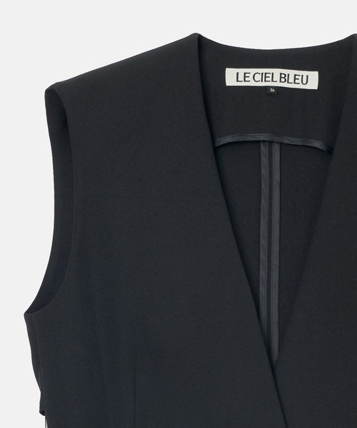LE CIEL BLEU（ルシェルブルー）の「レースアップディテールベスト / Lace-Up Detail Vest（テーラードジャケット・レディース・ブラック・36）」の11枚目の写真