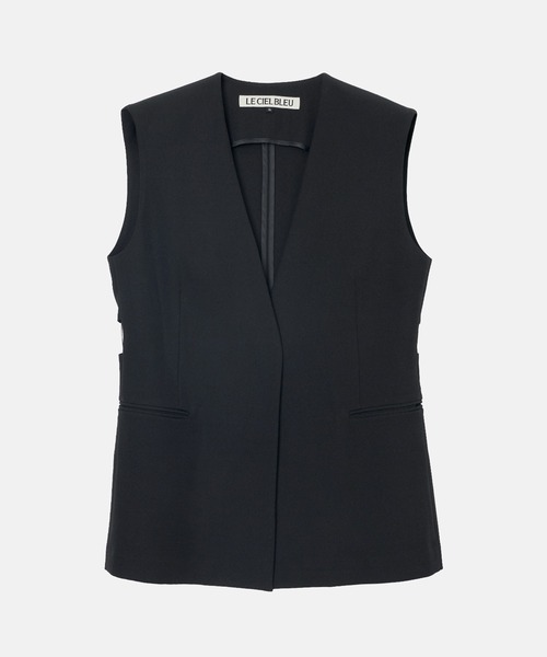 LE CIEL BLEU（ルシェルブルー）の「レースアップディテールベスト / Lace-Up Detail Vest（テーラードジャケット・レディース・ブラック・36）」の10枚目の写真