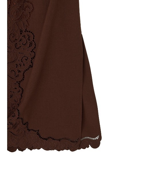 Ameri(アメリ)の「CUTWORK EMBROIDERY RIBBON SKIRT(スカート・レディース・ブラウン/アイボリー・SMALL/MEDIUM)」の5枚目の写真