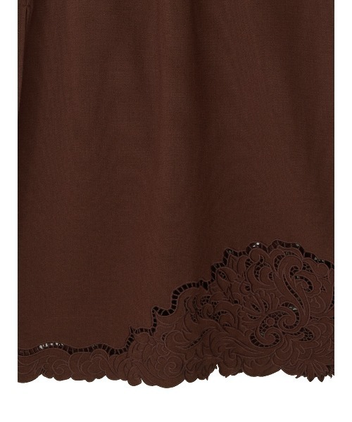 Ameri(アメリ)の「CUTWORK EMBROIDERY RIBBON SKIRT(スカート・レディース・ブラウン/アイボリー・SMALL/MEDIUM)」の8枚目の写真