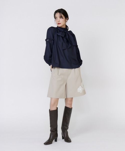 Maglie le cassetto（マーリエ ル カセット）の「《M Maglie le cassetto》フラワーモチーフキュロット（その他パンツ・レディース・ベージュ・7号/9号）」の11枚目の写真