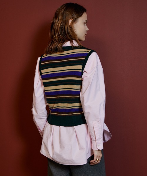 MAISON SPECIAL(メゾンスペシャル)の「Frill Oxford Overshirt/フリルオックスオーバーシャツ(シャツ/ブラウス・レディース・ブルー/ピンク/ホワイト・FREE)」の19枚目の写真