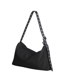Square Belt Shoulder Bag - Nylon Black