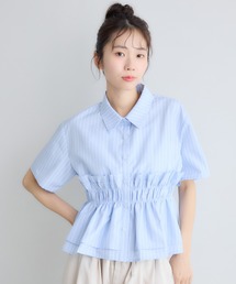 RETRO GIRL（レトロガール）の「フリルレイヤード半袖シャツ（シャツ/ブラウス）」