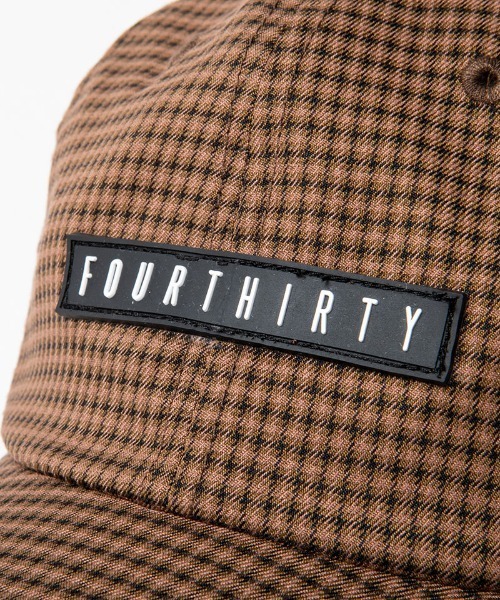 430(フォーサーティ)の「mko13789-PIN CHECK CAP キャップ(26-167)(キャップ・メンズ・ネイビー/ブラウン・FREE)」の3枚目の写真