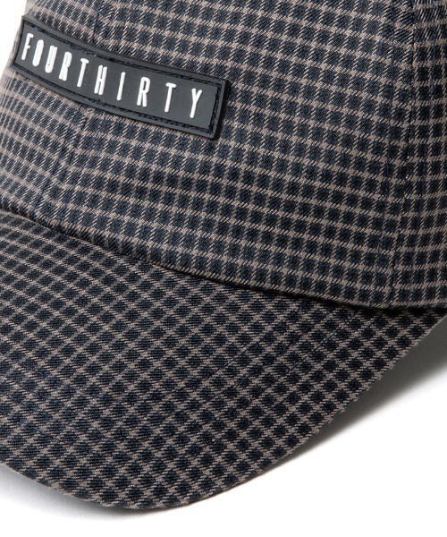 430(フォーサーティ)の「mko13789-PIN CHECK CAP キャップ(26-167)(キャップ・メンズ・ネイビー/ブラウン・FREE)」の5枚目の写真