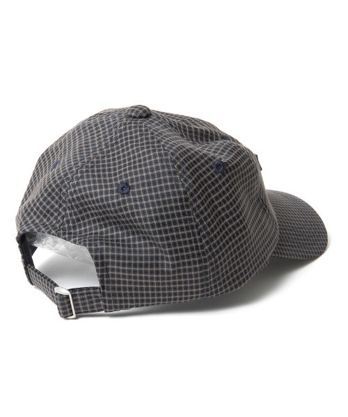 430(フォーサーティ)の「mko13789-PIN CHECK CAP キャップ(26-167)(キャップ・メンズ・ネイビー/ブラウン・FREE)」の6枚目の写真