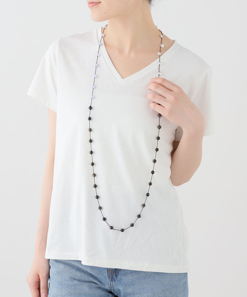 JOURNAL STANDARD(ジャーナルスタンダード)の「【MUSSELS AND MUSCLES/マッソーズアンドマッソーズ 】 LONG BEADED NL(ネックレス・レディース・ホワイト・FREE)」の7枚目の写真