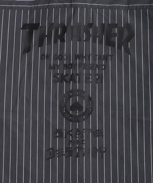 THRASHER（スラッシャー）の「THRASHER スラッシャー ストライプ バックプリント オーバーサイズ 長袖シャツ（シャツ/ブラウス・メンズ・グレー/サックスブルー/ブラック・M/L）」の11枚目の写真